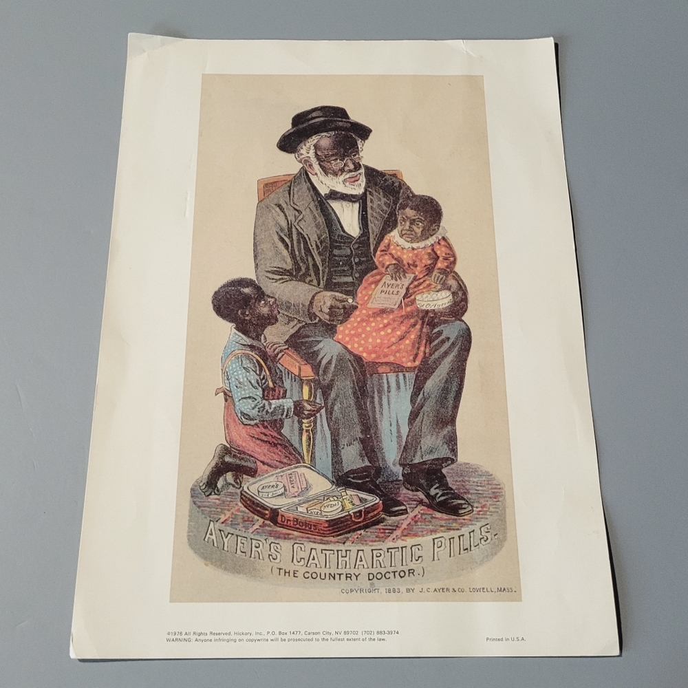 Vintage Ayer's Cathartic Pills. (The Country Doctor) Print
